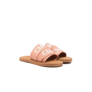 CHLOE kids logo slide sandal